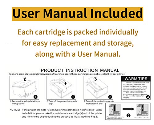 Compatible Kodak 10XL 10B 10C Combo Ink Cartridge Replacement for Kodak Easyshare 5100 5300 5500 ESP3250 ESP5250 ESP3 ESP5 ESP7 ESP9 Hero 7.1 9.1 Printers (5BK, 3C)