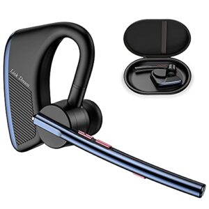 Link Dream Bluetooth Earpiece for Cell Phone Hands Free Noise Cancelling Bluetooth Earpiece Headset Wireless 24 Hrs Talking 1440 Hrs Standby time for iPhone Android Trucker Driver