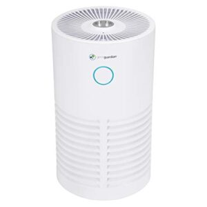 germguardian air purifier with hepa filter, uv sanitizer and odor reduction, white, 15" tower