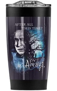 logovision harry potter always stainless steel tumbler 20 oz coffee travel mug/cup, vacuum insulated & double wall with leakproof sliding lid | great for hot drinks and cold beverages