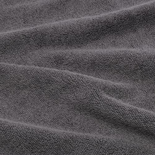 Amazon Basics Cotton Bath Towels, Made with 30% Recycled Cotton Content - 2-Pack, Dark Gray