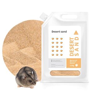 BUCATSTATE Hamster Bath Sand Dust Free, 5.5lb/2.5kg Desert Sand Bath or Potty Litter Sand for Chinchillas Gerbil Mice Degu Reptiles and Other Small Animals