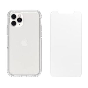 otterbox symmetry clear series case for iphone 11 pro & iphone x/xs with alpha glass screen protector bundle - bundle packaging - clear