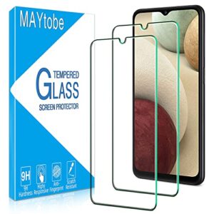 maytobe [2 pack] designed for samsung galaxy a02s, a02 screen protector tempered glass, anti scratch, bubble free, case friendly, easy to install