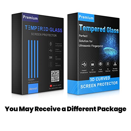 [3+2 Pack] Mowei Upgraded for Galaxy S21 Ultra Screen Protector [100% Fingerprint Unlocking] 3X 3D Curved Tempered Glass and 2X Camera Lens Protector for Samsung S21 Ultra 5G