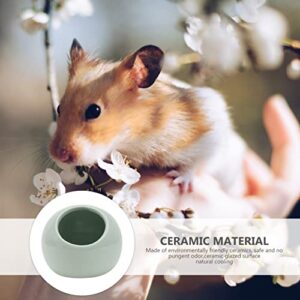 POPETPOP Small Animal Pet House Ceramic Nest Cool Bed Hamster Hideout House Hut Cave for Chinchillas Hamster Gerbils Hedgehog Green