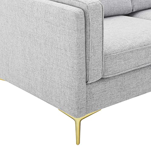 Modway Kaiya Upholstered Fabric Sofa, Light Gray