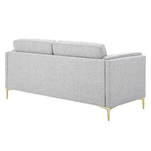 Modway Kaiya Upholstered Fabric Sofa, Light Gray