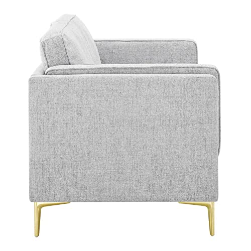 Modway Kaiya Upholstered Fabric Sofa, Light Gray