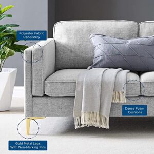 Modway Kaiya Upholstered Fabric Sofa, Light Gray