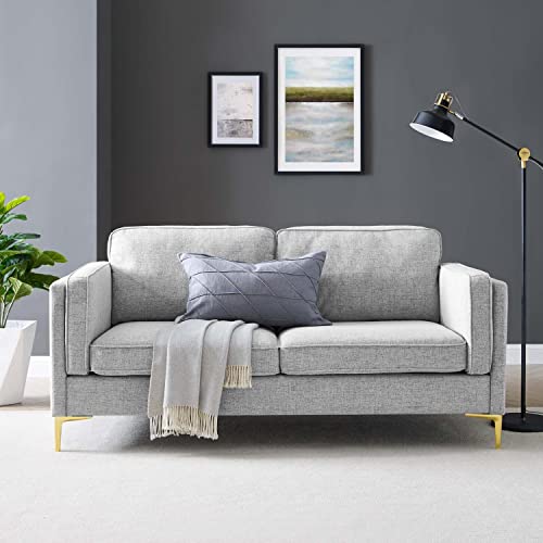 Modway Kaiya Upholstered Fabric Sofa, Light Gray