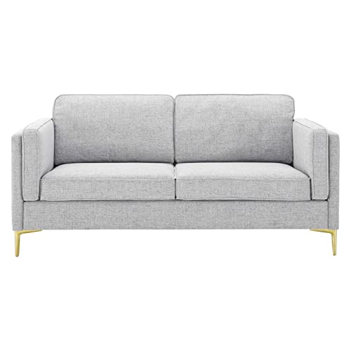 Modway Kaiya Upholstered Fabric Sofa, Light Gray