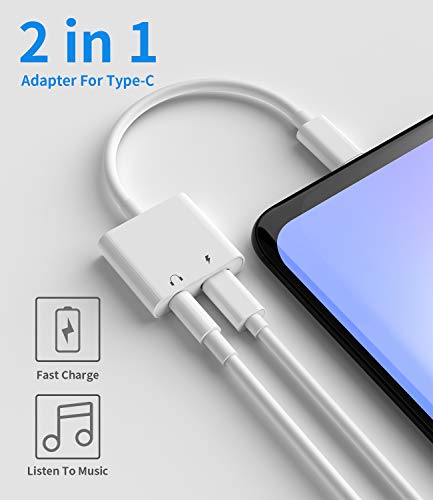 USB C to 3.5mm Headphone and Charger Adapter Type C Android Jack AUX dongle Audio Splitter for Google Pixel,Samsung galaxy S21 S20 S10 S9 Ultra Note,for iPad air4 Pro LG Fast power Charging Cable Cord