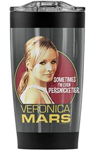 logovision veronica mars persnicketier stainless steel tumbler 20 oz coffee travel mug/cup, vacuum insulated & double wall with leakproof sliding lid | great for hot drinks and cold beverages