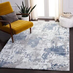 safavieh century collection 10' x 14' grey/blue cty339f modern abstract non-shedding living room dining bedroom area rug