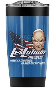 logovision superman lex luthor for president stainless steel tumbler 20 oz coffee travel mug/cup, vacuum insulated & double wall with leakproof sliding lid | great for hot drinks and cold beverages