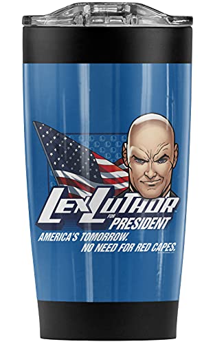 Logovision Superman Lex Luthor For President Stainless Steel Tumbler 20 oz Coffee Travel Mug/Cup, Vacuum Insulated & Double Wall with Leakproof Sliding Lid | Great for Hot Drinks and Cold Beverages