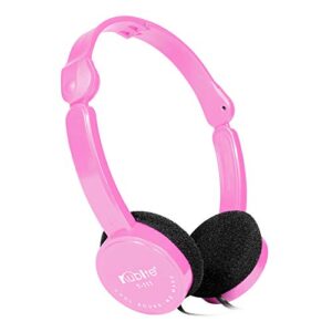 luyanhapy9 wired headset retractable foldable over-ear headphone headset with mic stereo bass for kids pink