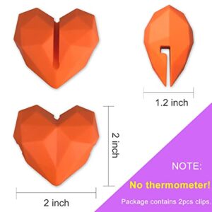 2Pcs Silicone Non-Scratch Pot Clip, Candy Thermometer Pot Clip for Candy Making, Hand-Free Holder to Measure Temperature of Candy, Oil, Milk, Chocolate, Candle, Deep Fryer and Cooking Melting Pot