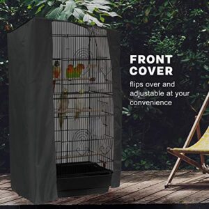 Downtown Pet Supply - Universal Bird Cage Cover - Bird Cage Accessories - Breathable & Machine Washable Fabric, Blocks Light - Small Bird Cage Cover w/2 Top Handles - 33 x 22.5 x 55 in