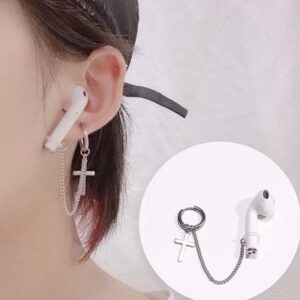 1 Pair (Need Ear Hole) Anti Lost Earring Strap Bluetooth Earphone Holders Accessories Unisex Anti-lost Earring Clip For AirPods Pro Earhooks-Style 5#