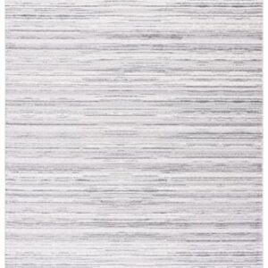 SAFAVIEH Skyler Collection 9' x 12' Ivory/Grey SKY121F Stripe Non-Shedding Living Room Dining Bedroom Area Rug