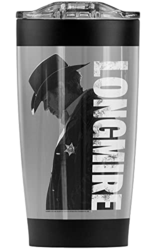 Longmire Profile Stainless Steel Tumbler 20 oz Coffee Travel Mug/Cup, Vacuum Insulated & Double Wall with Leakproof Sliding Lid | Great for Hot Drinks and Cold Beverages