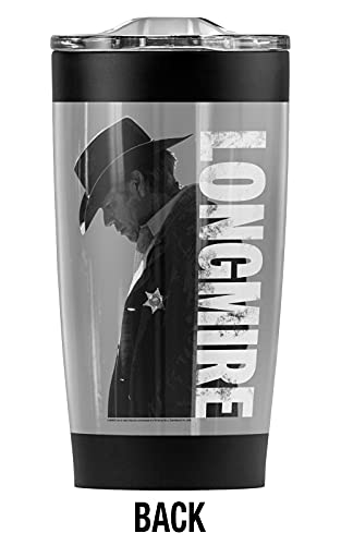 Longmire Profile Stainless Steel Tumbler 20 oz Coffee Travel Mug/Cup, Vacuum Insulated & Double Wall with Leakproof Sliding Lid | Great for Hot Drinks and Cold Beverages