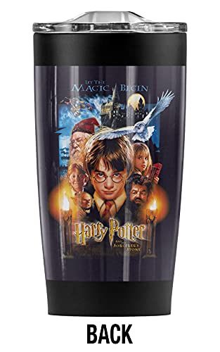 Harry Potter Sorcerer's Stone Poster Stainless Steel Tumbler 20 oz Coffee Travel Mug/Cup, Vacuum Insulated & Double Wall with Leakproof Sliding Lid | Great for Hot Drinks and Cold Beverages