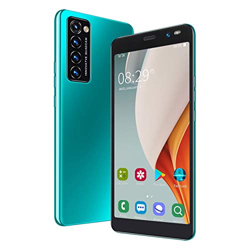 Hilitand 5.45 inch Smartphone, HD Full Screen Unlocked Cell Phones, for Android 4.4.2 Face Fingerprint Smart Phone, 512MB/4GB, HD Camera Mobil Phone, 1500mAh Battery, 128GB Extension (Green)