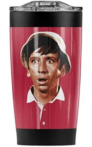 logovision gilligan's island gilligan's head stainless steel tumbler 20 oz coffee travel mug/cup, vacuum insulated & double wall with leakproof sliding lid | great for hot drinks and cold beverages