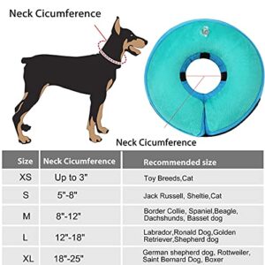 MUKSIRON Recovery Collar for Dogs,Dog Cone After Surgery - Soft Protective Inflatable Pet Recovery Collar and Does not obstruct Vision Dog Collar - Small 5"-8"