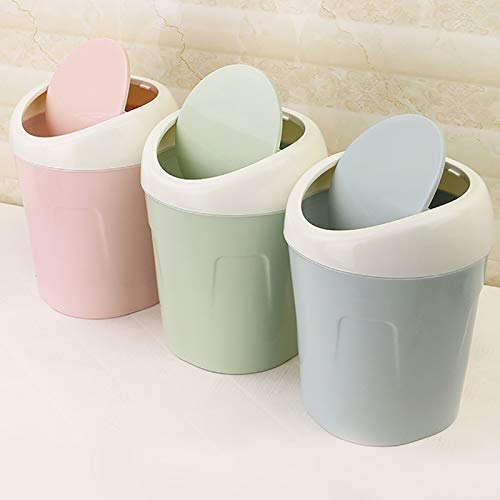 Trash Can Home Desktop Mini Covered Trash Garbage Can Storage Box Organizer Waste Bin