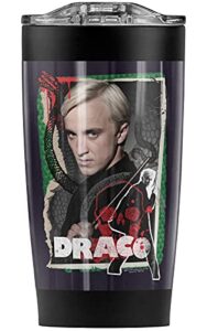 harry potter draco malfoy photo collage stainless steel tumbler 20 oz coffee travel mug/cup, vacuum insulated & double wall with leakproof sliding lid | great for hot drinks and cold beverages