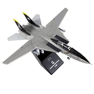 busyflies fighter jet model 1/100 f-14 tomcat skeleton fighter plane model diecast military airplane model for collection and gift