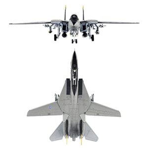 Busyflies Fighter Jet Model 1/100 F-14 Tomcat Skeleton Fighter Plane Model Diecast Military Airplane Model for Collection and Gift