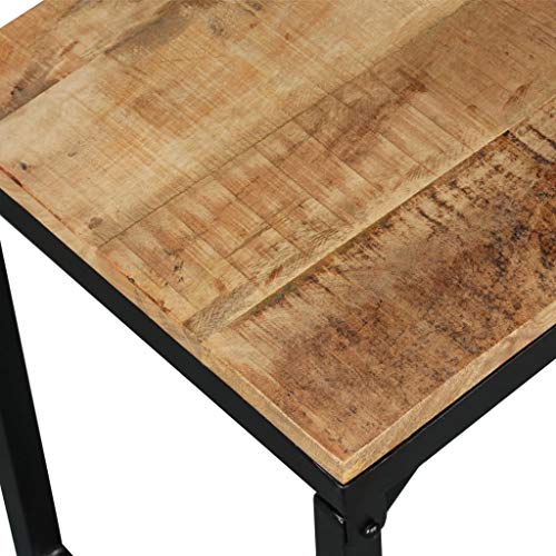 Tidyard Vintage Bench Industrial Style Mango Wood Seat Dining Table Bench with Steel Legs Home Entryway Living Room Kitchen Furniture 43.3 x 13.8 x 17.7 Inches (W x D x H)