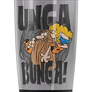 Logovision Captain Caveman Unga Bunga Stainless Steel Tumbler 20 oz Coffee Travel Mug/Cup, Vacuum Insulated & Double Wall with Leakproof Sliding Lid | Great for Hot Drinks and Cold Beverages