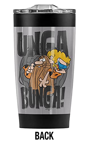 Logovision Captain Caveman Unga Bunga Stainless Steel Tumbler 20 oz Coffee Travel Mug/Cup, Vacuum Insulated & Double Wall with Leakproof Sliding Lid | Great for Hot Drinks and Cold Beverages