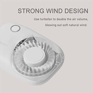 CuFun Portable Neck fan Hands free Personal Fan, Rechargeable Mini Hanging Neck Fan with Night Light for Kids Women Men Outdoor Travel Camping Park, White