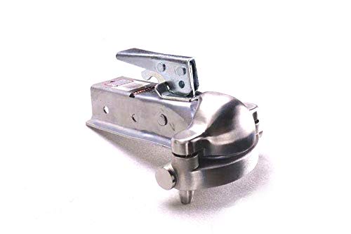 Stainless steel trailer coupler hitch alarmed lock loud alarms 120dB alarm travel camp ground camping horse shows boat marina dump trailers storage RV park locking hitches curt demco atwood stop theft