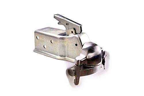 Stainless steel trailer coupler hitch alarmed lock loud alarms 120dB alarm travel camp ground camping horse shows boat marina dump trailers storage RV park locking hitches curt demco atwood stop theft