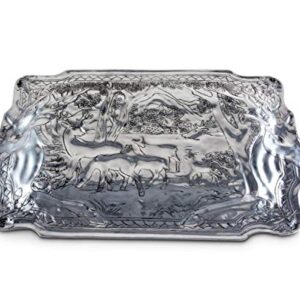 Arthur Court Elk Herd Oblong Serving Display Tray 25.5 inch x 15.5 inch