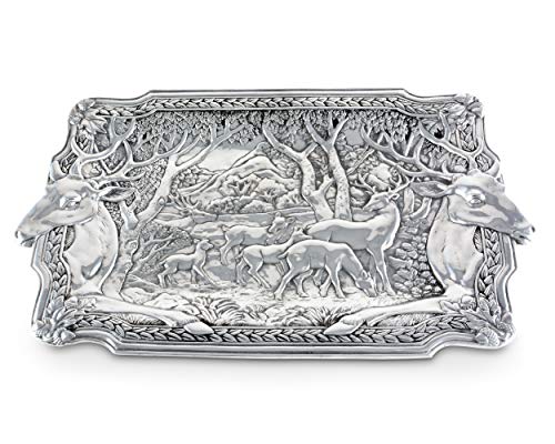 Arthur Court Elk Herd Oblong Serving Display Tray 25.5 inch x 15.5 inch