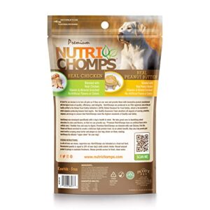 NutriChomps Dog Chews 5-inch Twists, Easy to Digest, Rawhide-Free Dog Treats, Real Peanut Butter Flavor & Real Chicken Flavor (NT112V) - 10 Count (Pack of 2)