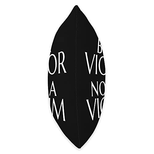 MOTIVATIONAL DESIGN CO. BE A Victor NOT A Victim Motivational Message Throw Pillow, 18x18, Multicolor