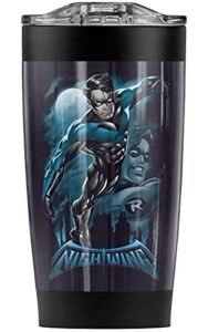 logovision batman nightwing all grown up stainless steel tumbler 20 oz coffee travel mug/cup, vacuum insulated & double wall with leakproof sliding lid | great for hot drinks and cold beverages