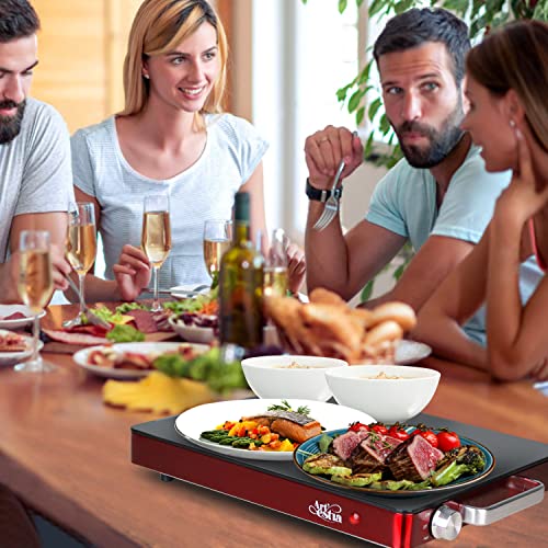 Artestia Electric Warming Trays for Food, Food Tray Warmer for Parties with Adjustable Temperature Control, for Home Dinners, Buffets, Restaurants, House Parties, Party Events, 17.5"x12.2"