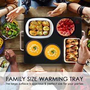 Artestia Electric Warming Trays for Food, Food Tray Warmer for Parties with Adjustable Temperature Control, for Home Dinners, Buffets, Restaurants, House Parties, Party Events, 17.5"x12.2"
