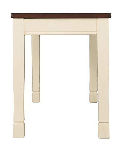 Signature Design by Ashley Whitesburg Dining Room Chair Set of 2, Brown/Cottage White & Design by Ashley Whitesburg Dining Room Bench, Brown/Cottage White